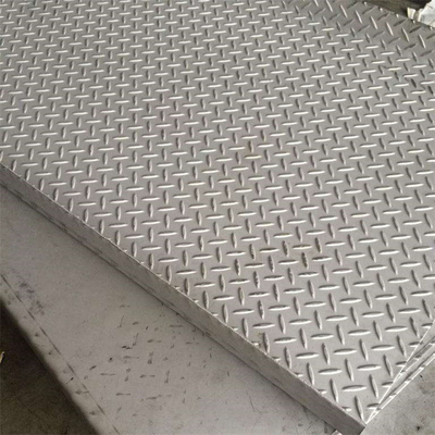Tấm dập nổi bằng thép không gỉ 304 cán nóng 1500 * 6000mm Chống trượt 10 mm