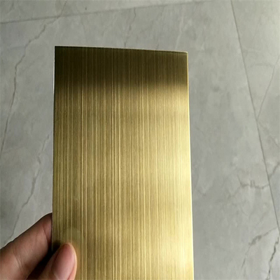 EN Ss304 Bảng thép không gỉ màu Metal Hairline Finish 0.8mm Cold Rolled 1000 * 2000mm